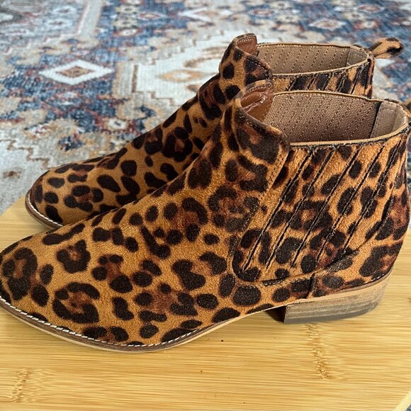 A Rider Girl Leopard Print Faux Suede Booties, Women's Size EU 39; US 8.5 - Picture 4 of 10